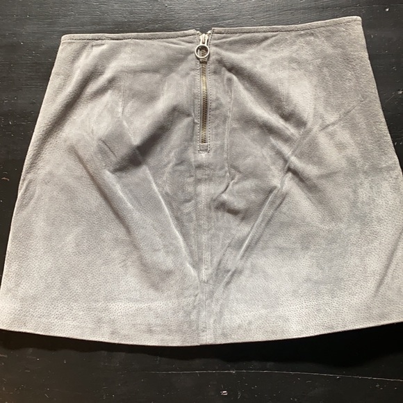 Real suede A-line skirt - Size 28 - Grey/Blue - Picture 6 of 11
